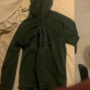 Dark green adidas hoodie never worn and Black/Red jacket